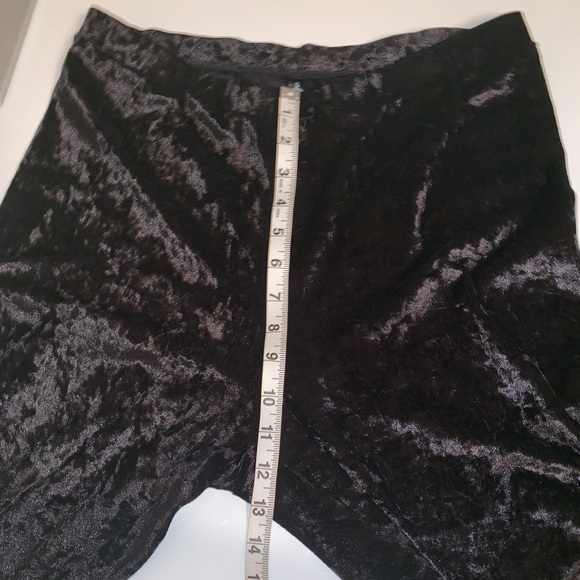 Nine West Velvet High Waisted Leggings Black SizeL - Picture 2 of 6